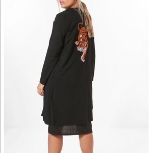Boohoo Tiger Embroidered cardigan